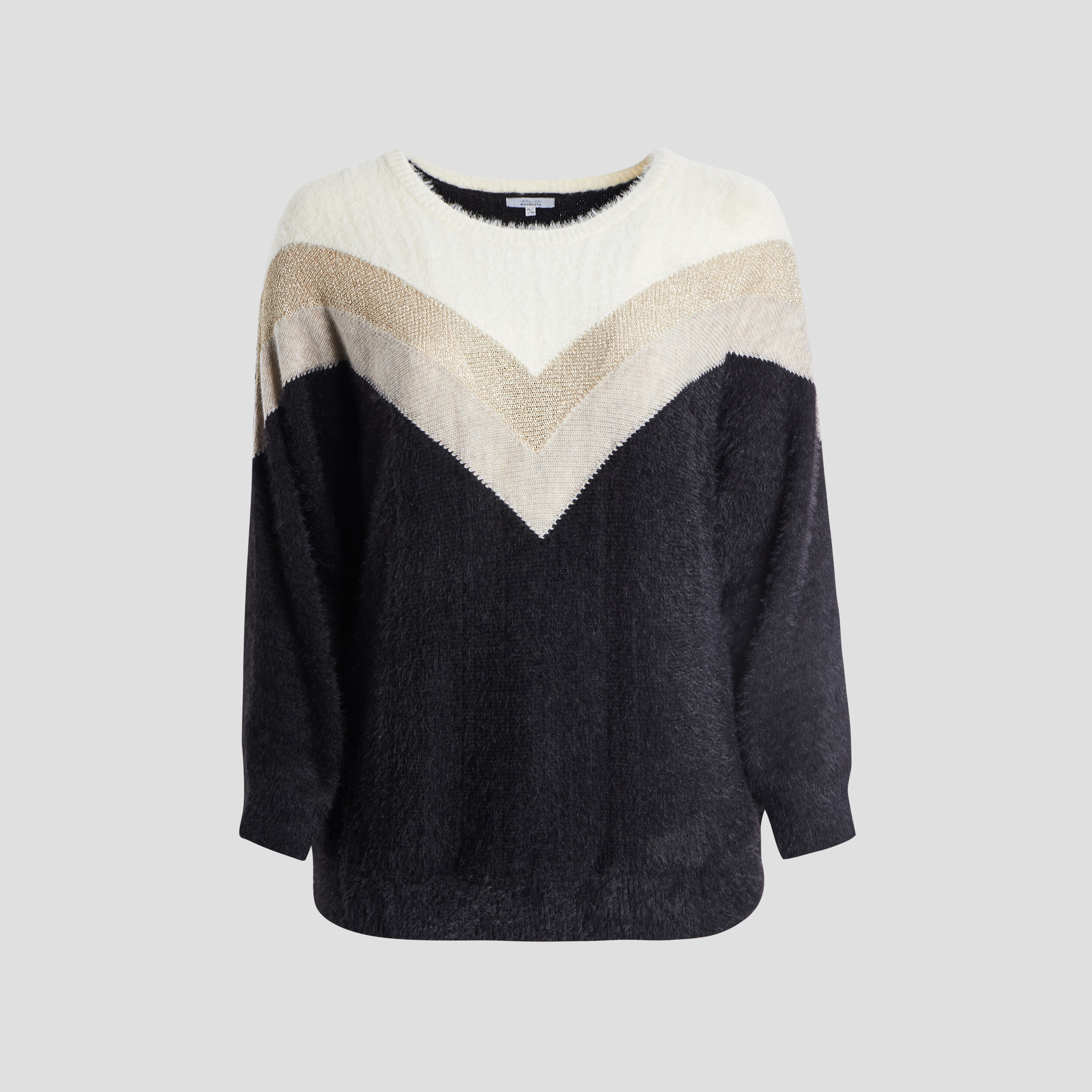 Pull manches longues noir femme grande taille | La Halle