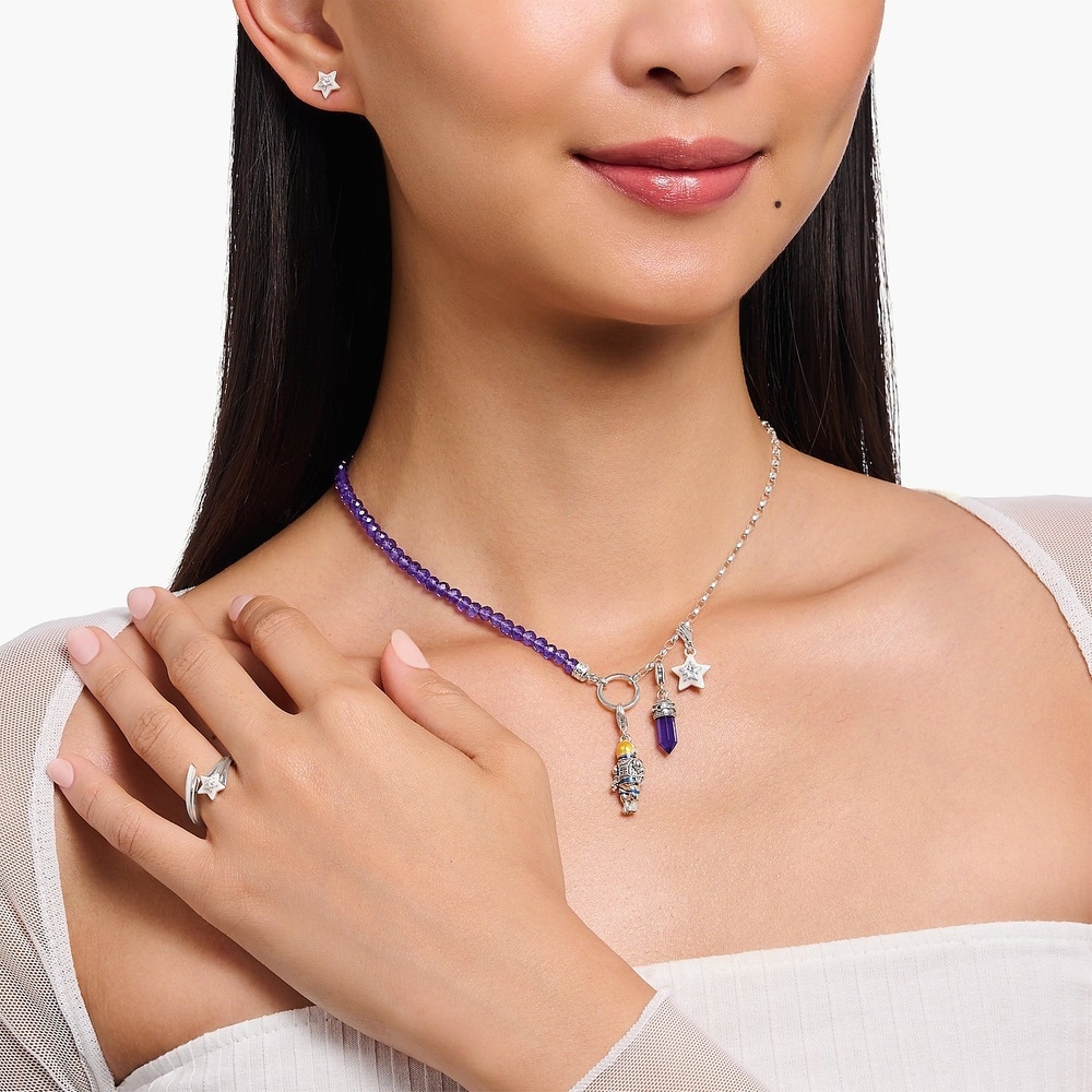 Thomas Sabo Chaînette Argent, Émail violet collier