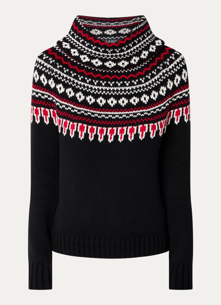 Pulover tricotat gros Ralph Lauren cu model tricotat