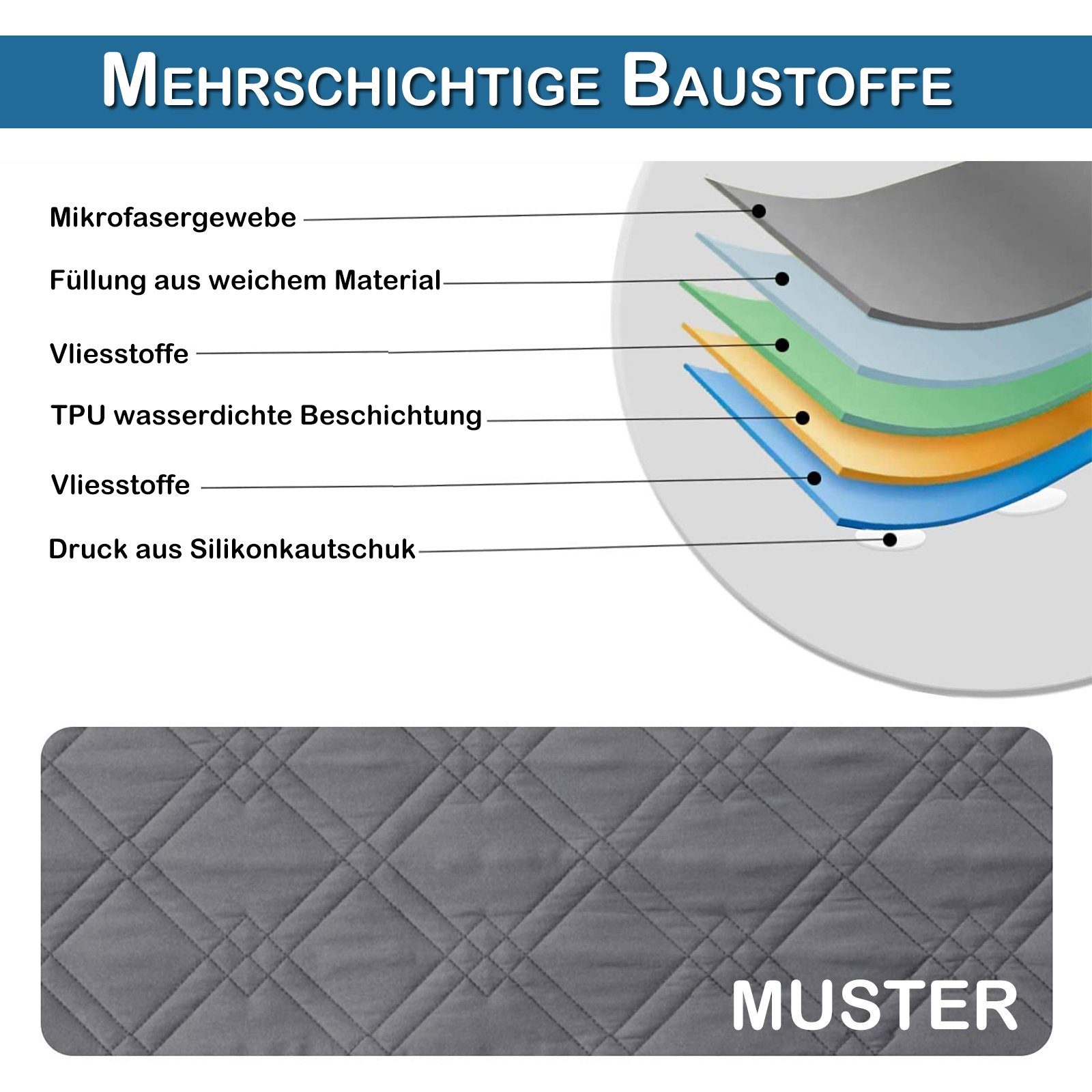 Matratzenschoner Tagesdecken Tagesdecke Haustier Hund Katze Bettschutz Qelus
