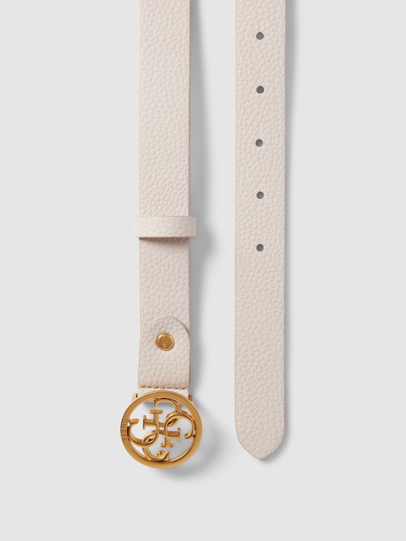Ledergürtel mit Pinschließe in metallic Modell 'BECCI' in sand