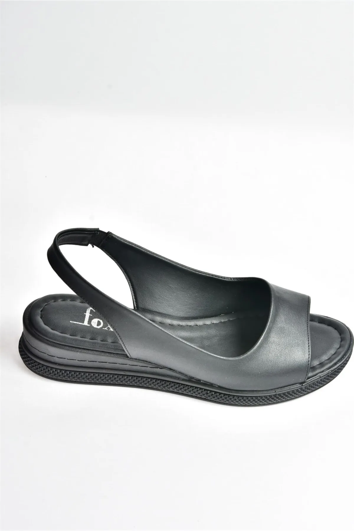 Fox Shoes  Schwarze Damensandalen K674300609