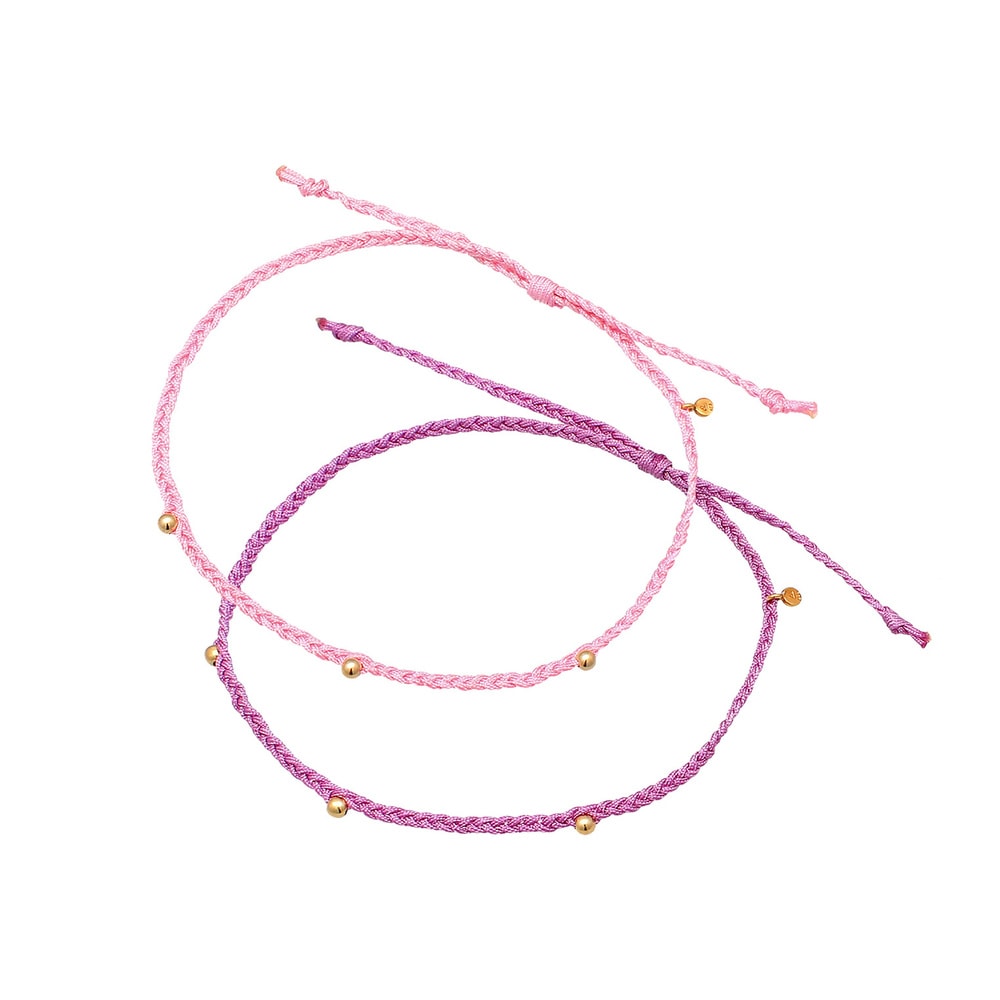 Elli Elli Bracelet de Cheville Ensemble de rubans en nylon pour dames - Perles à motif Bijoux