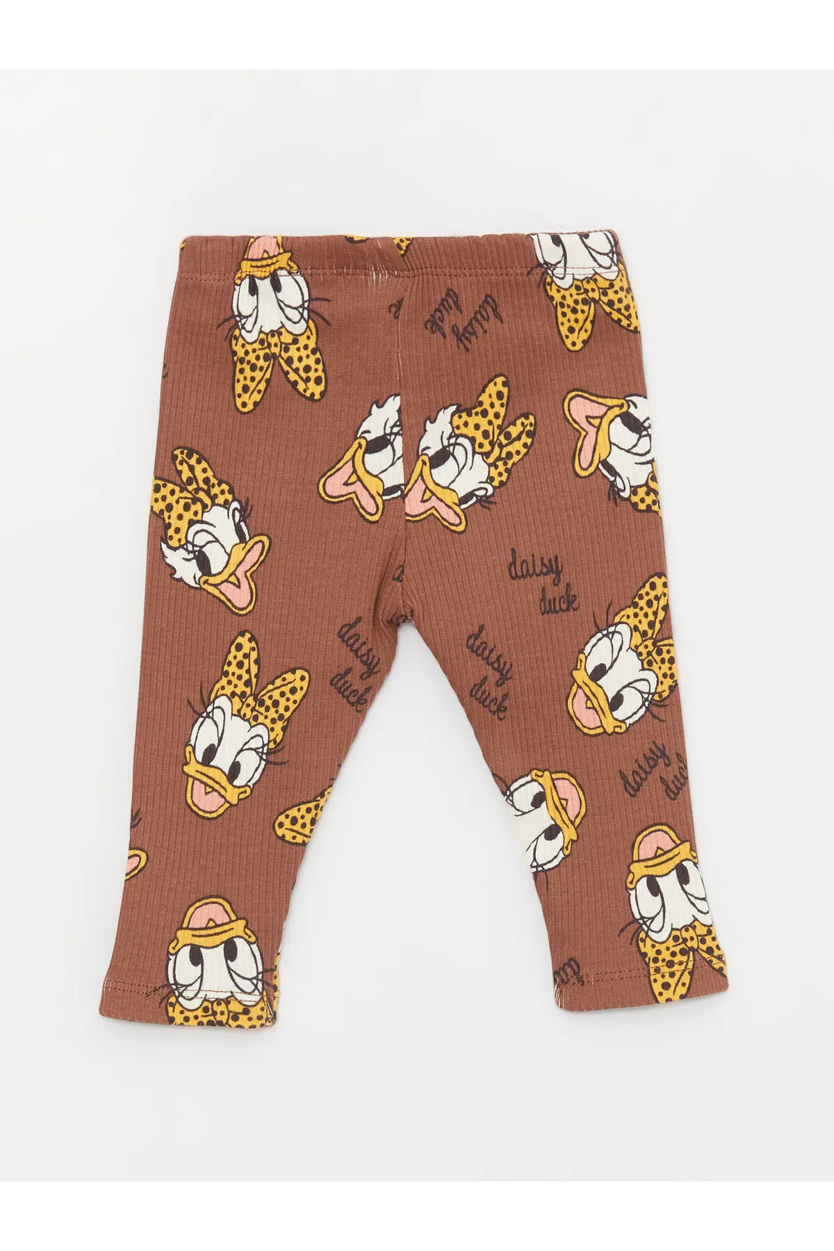 LC Waikiki  2-teiliges Set aus langärmligem Baby-Sweatshirt und Leggings mit Rundhalsausschnitt und Daisy Duck-Aufdruck