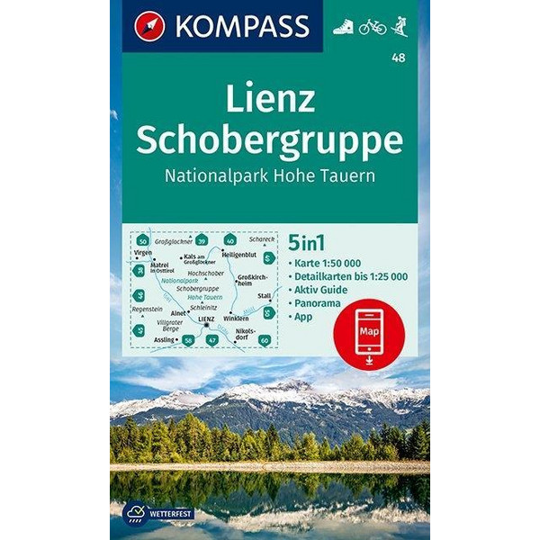 KOMPASS Wanderkarte Lienz, Schobergruppe, Nationalpark Hohe Tauern 1:50 000 - Wanderkarte