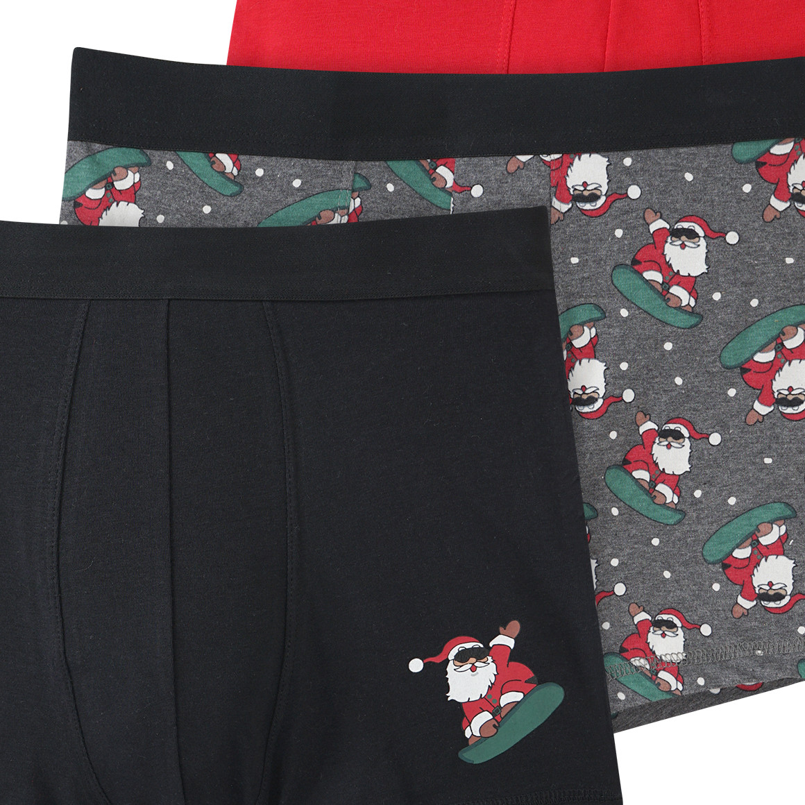3 Herren Retroshorts im X-Mas-Look