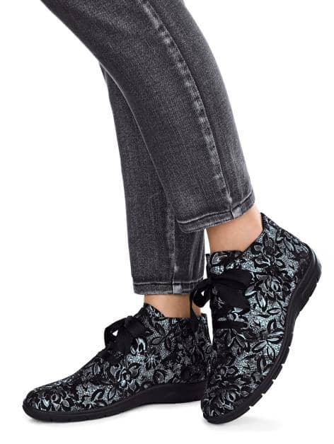 Schnürstiefelette aus weichem Leder