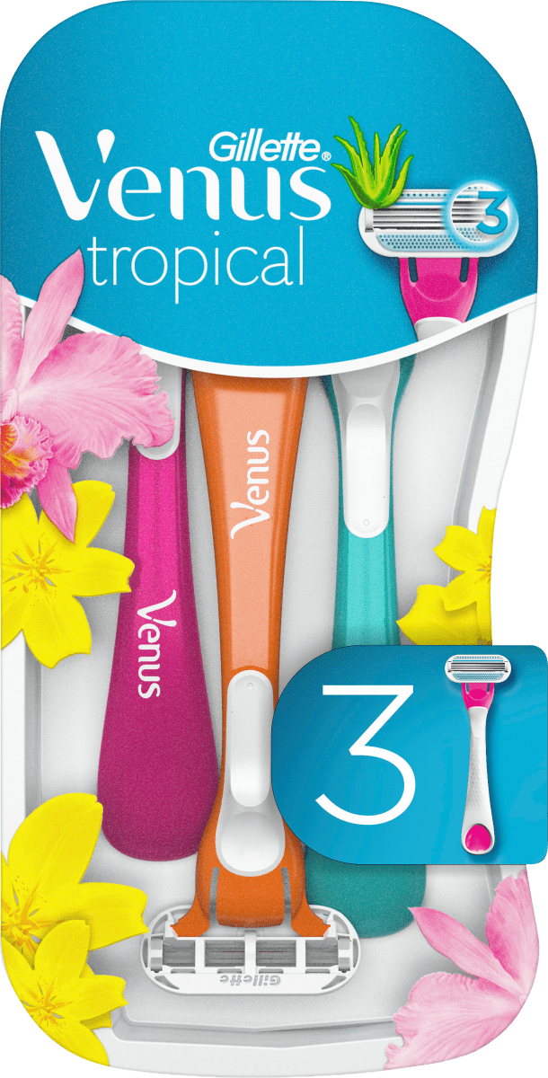 Einwegrasierer, Tropical, 3 St
