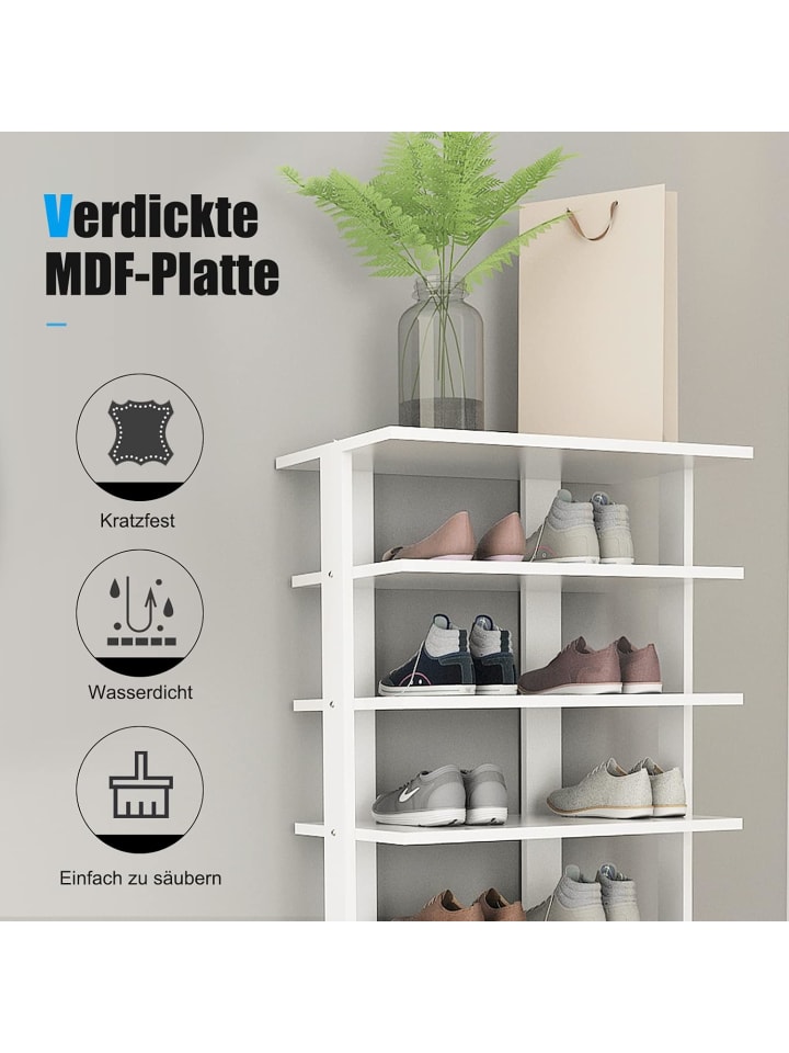 COSTWAY 8 stufig Schuhständer in Weiß günstig kaufen onesize