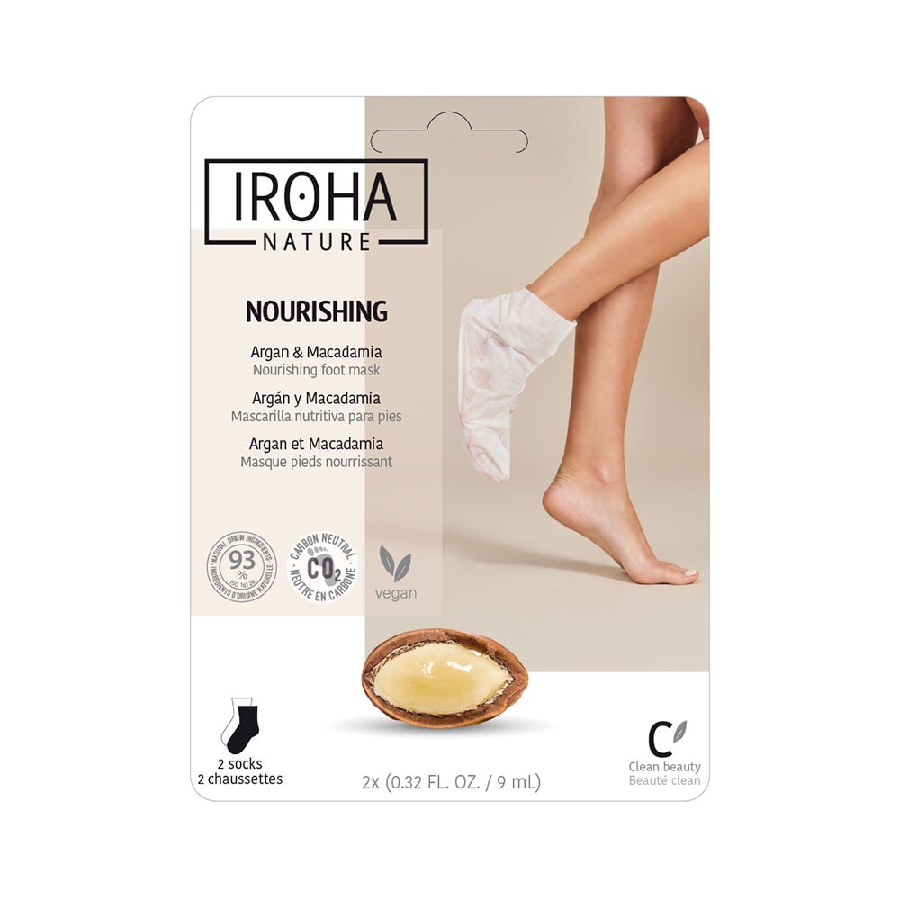 iroha Traitement des pieds  -  NOURRISSANT Argan et macadamia - CLEAN BEAUTY Chaussettes