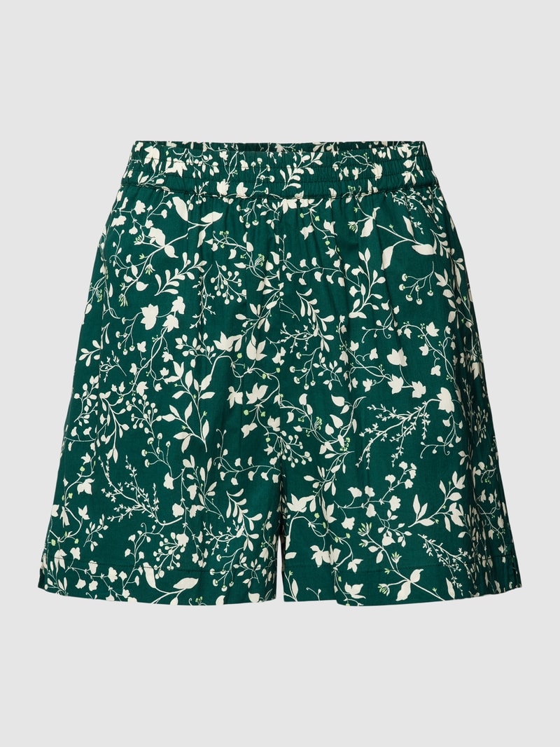Shorts mit Allover-Print in dunkelgrün