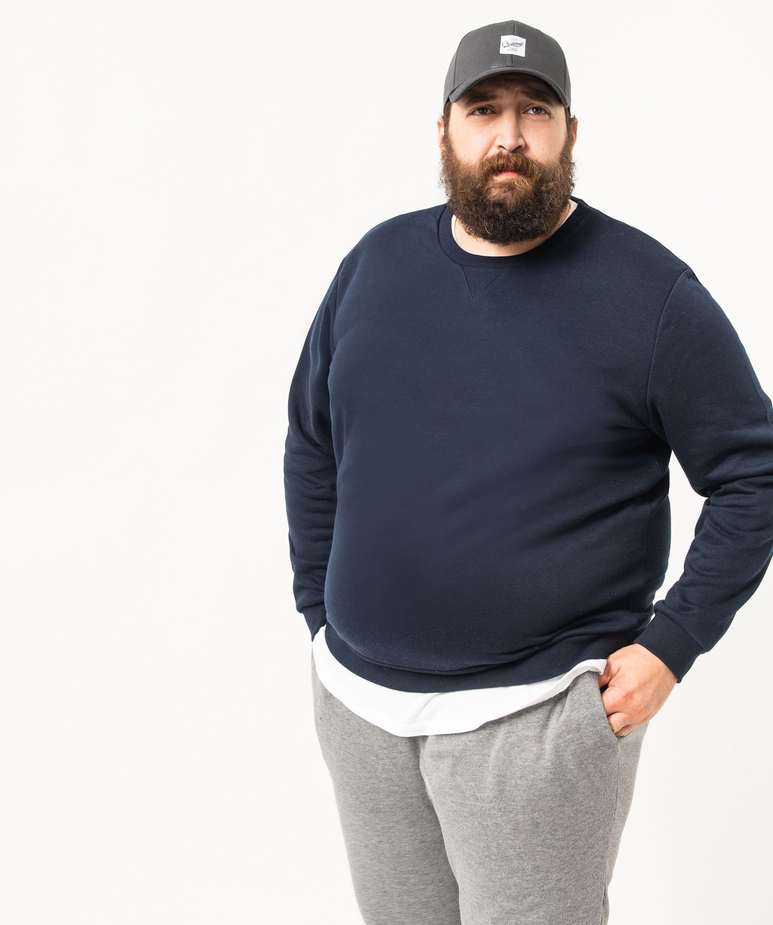Sweat homme avec intérieur molletonné bleu | GEMO
