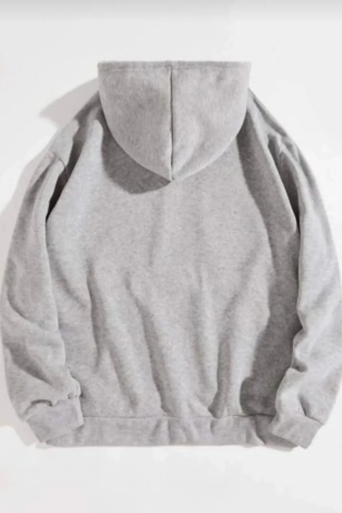 MODAGEN  Graues Unisex-Kapuzenpullover mit New York-Print in Übergröße