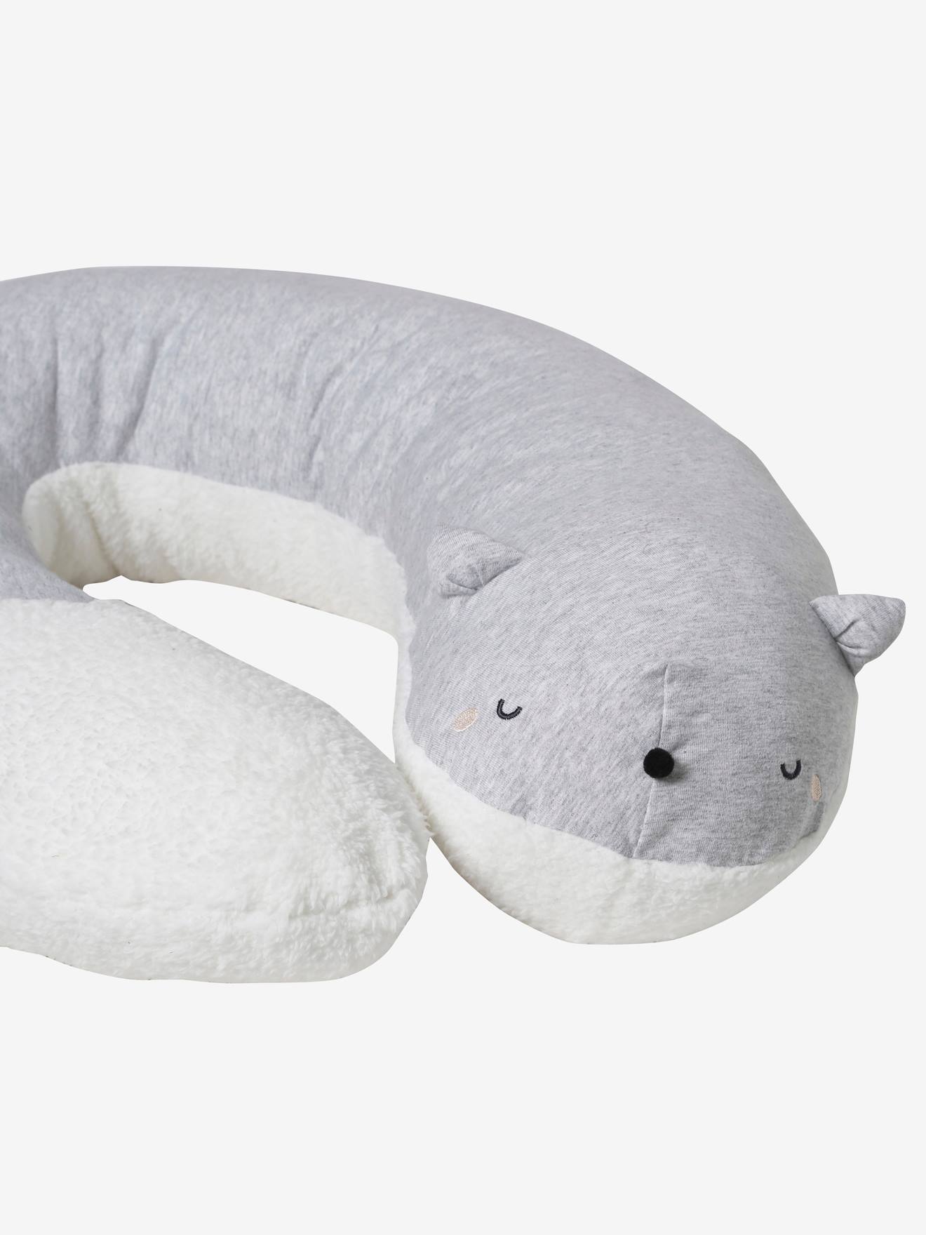 Coussin d'allaitement gris chiné