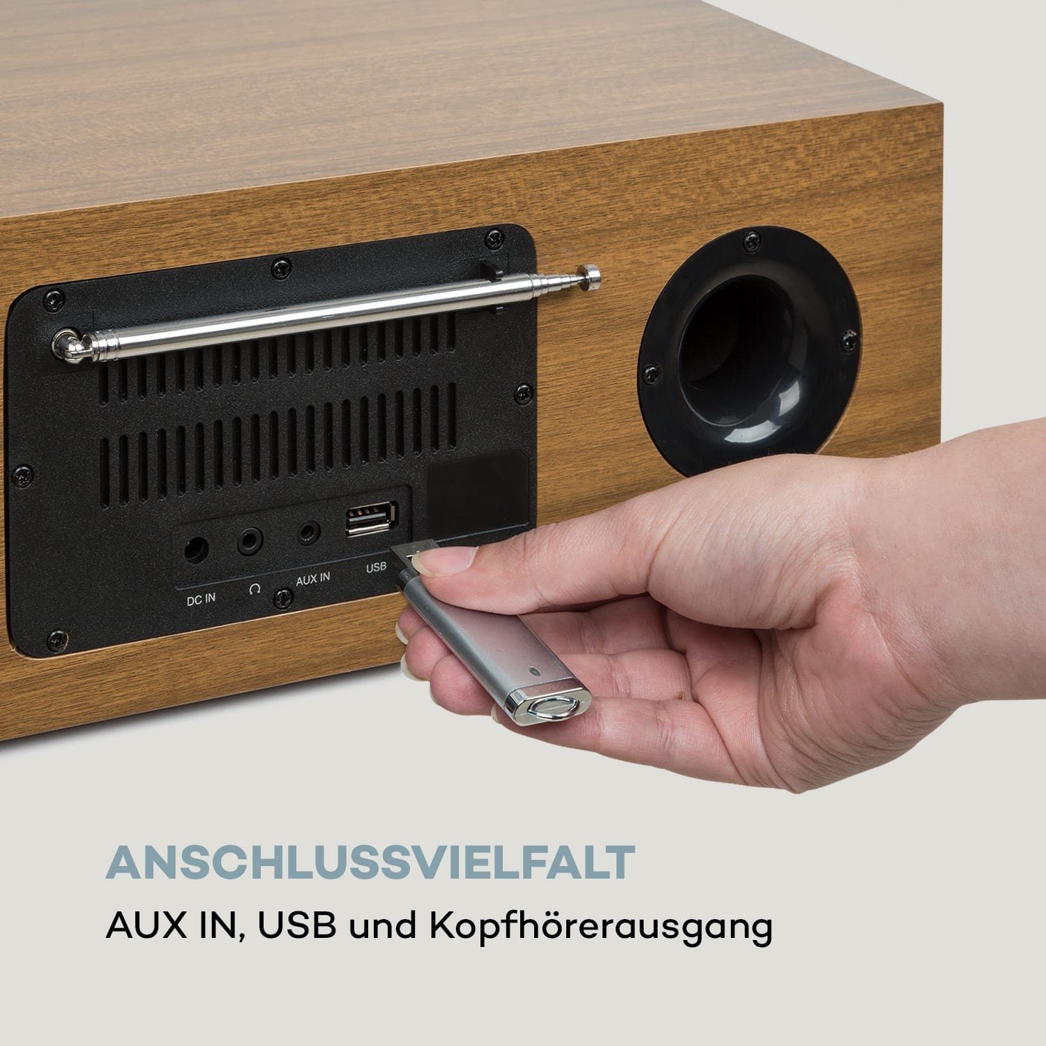 Auna Silver Star CD-DAB Radio (20 W, DAB Plus Radio mit CD Player mit Radio Küchenradio Digitalradio)