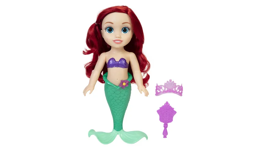 Jakks Pacific -  Prinzessin - Arielle mit Schwanzflosse und Haarbürste 35 cm