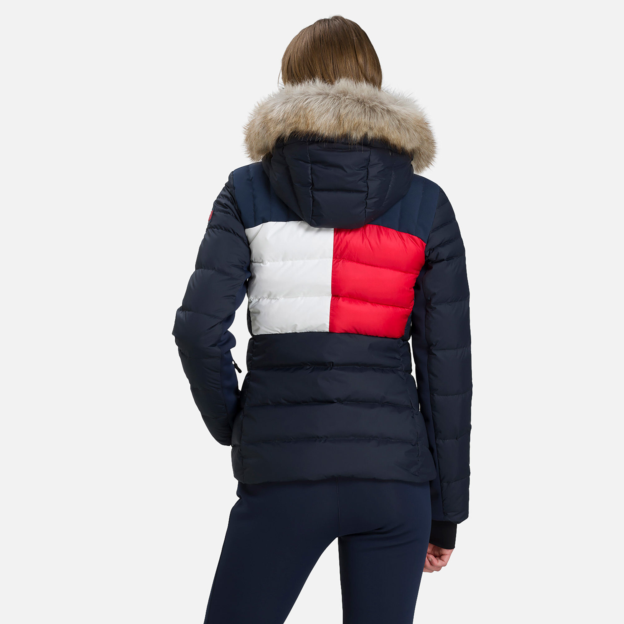Tommy Hilfiger Doudoune Fourrure Synthétique Flag Femme