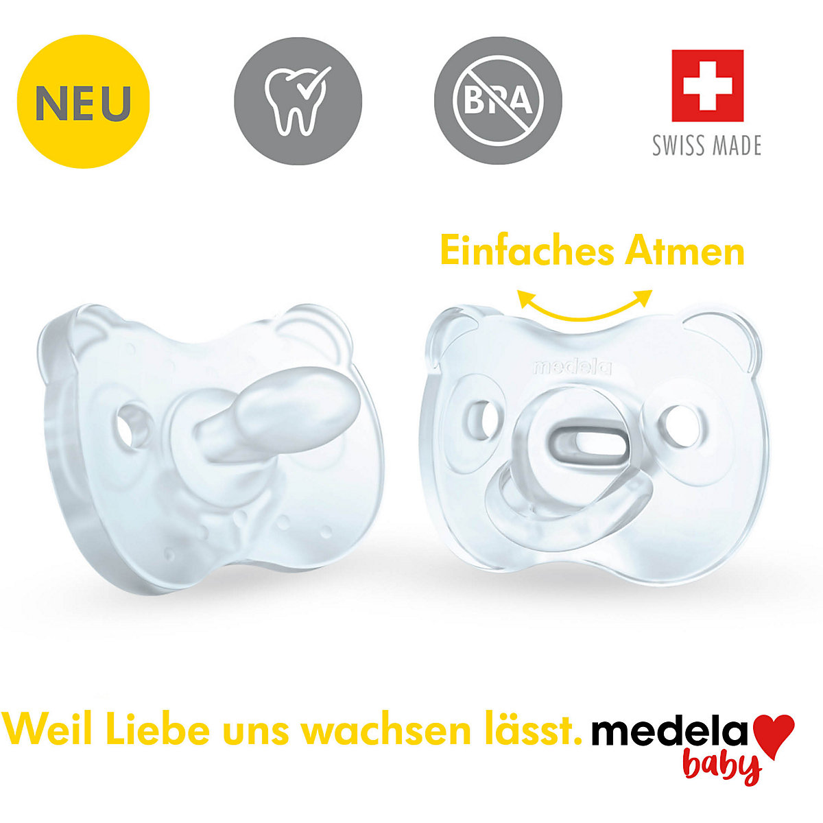 Schnuller Soft Silicone, Gr. 2, hellblau, 2er Set