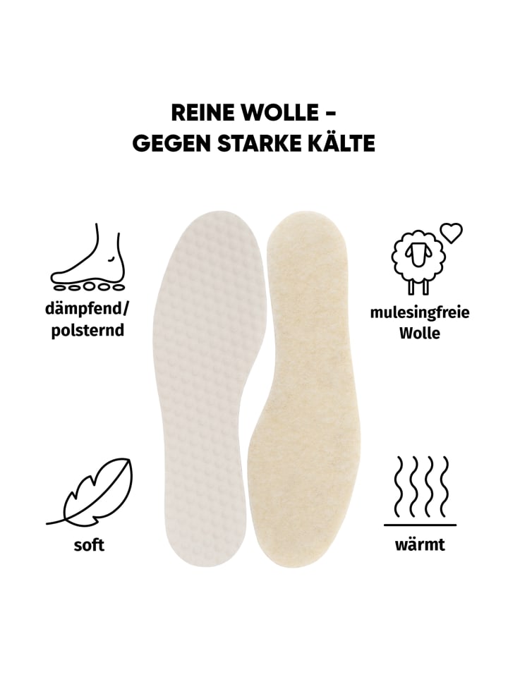 Bama Group Einlegesohle Wollsohle 2er Pack - reine Wolle in beige günstig kaufen