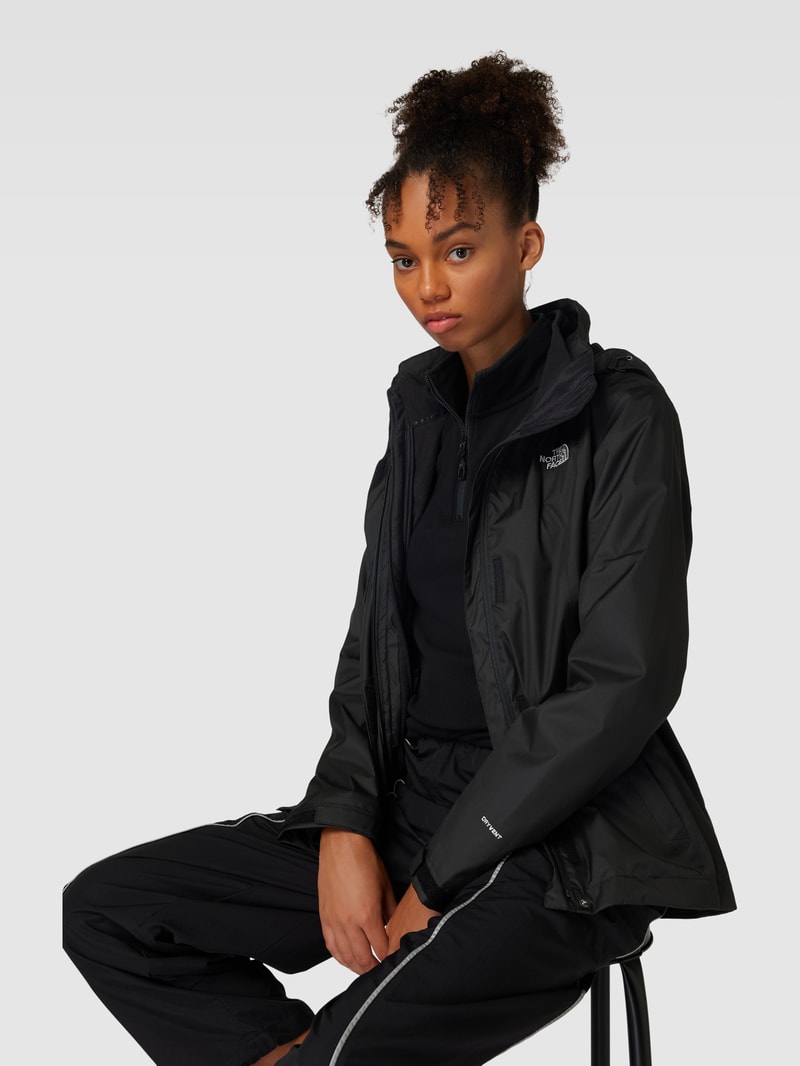 Jacke mit Label-Print Modell 'EVOLVE II' in schwarz