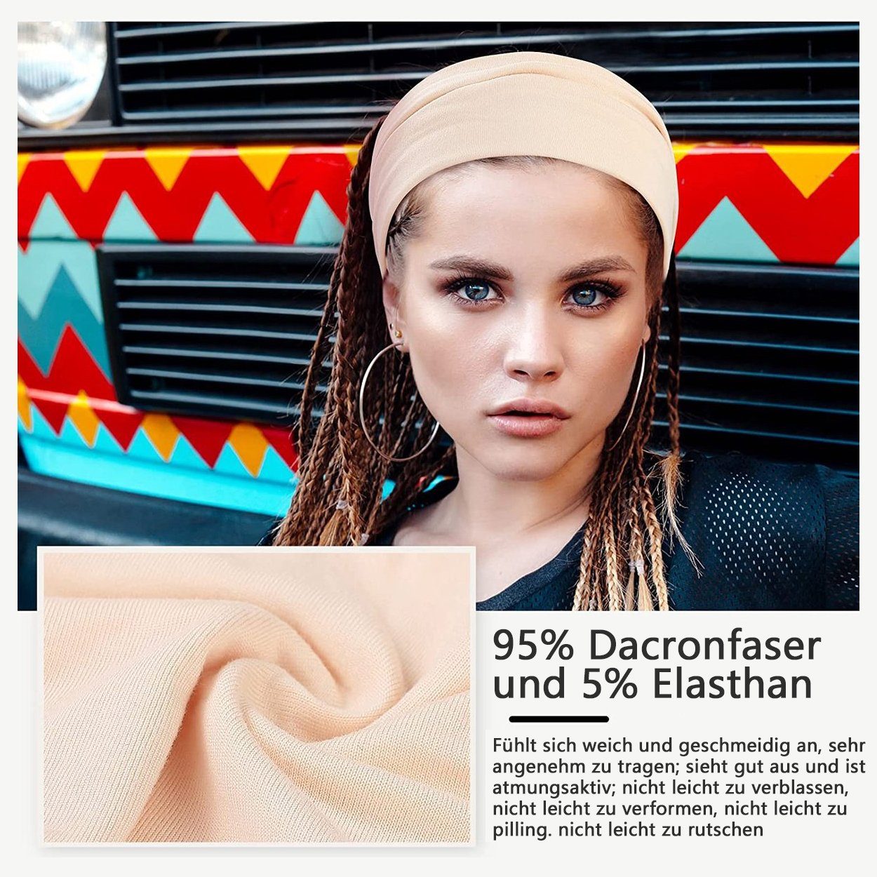 BOTC Haarband Haarspange Stirnband - Yoga Sport Haarband Mehrfarbig Haarreifen Damen, set, 6-tlg., 6 Stück Damen-Sport-Stirnbänder, Haarband Samt Wildleder- 6 Farben Mix