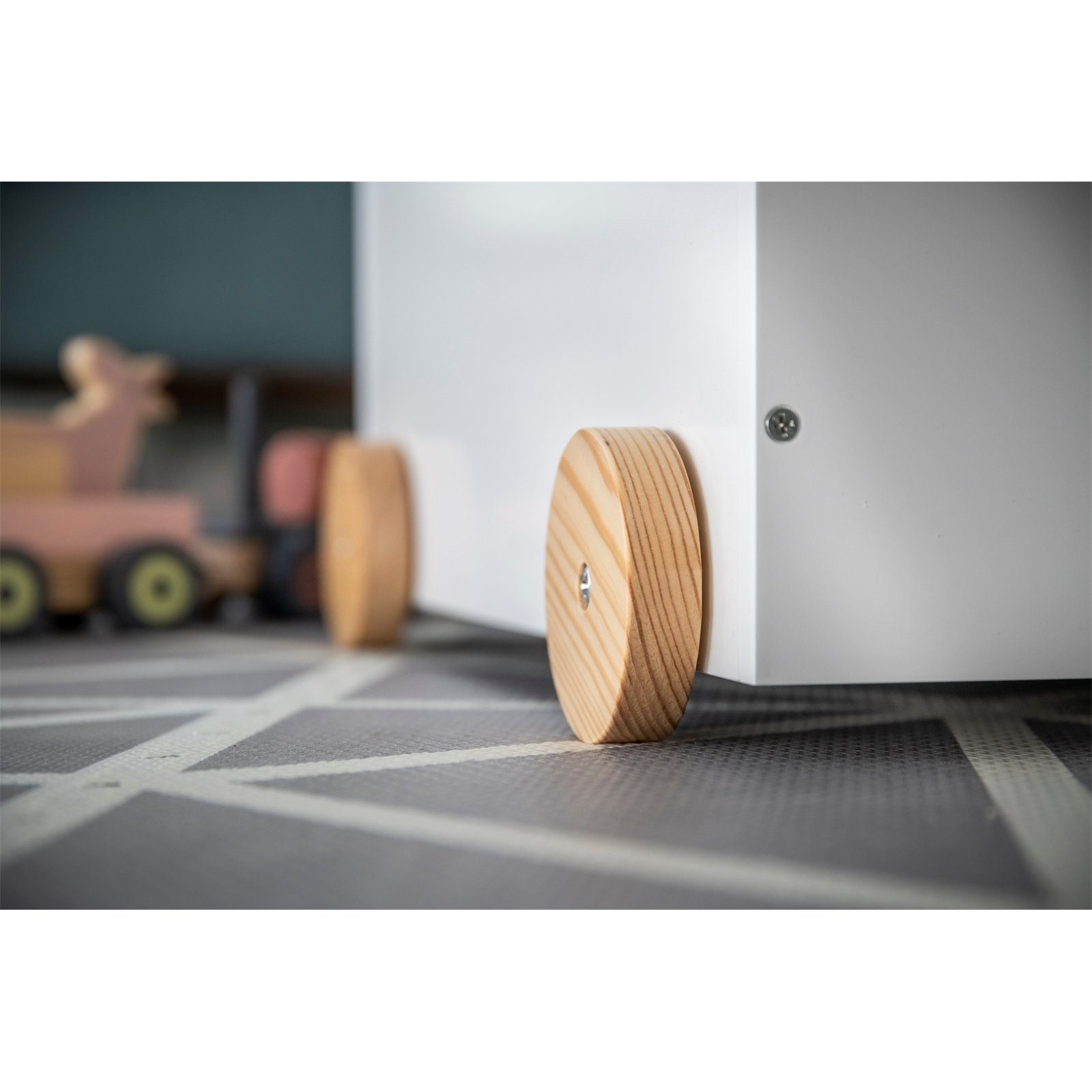 HTI-Living Spielzeugtruhe Spielzeugkiste Holz weiß auf Rollen (Stück, 1 St)