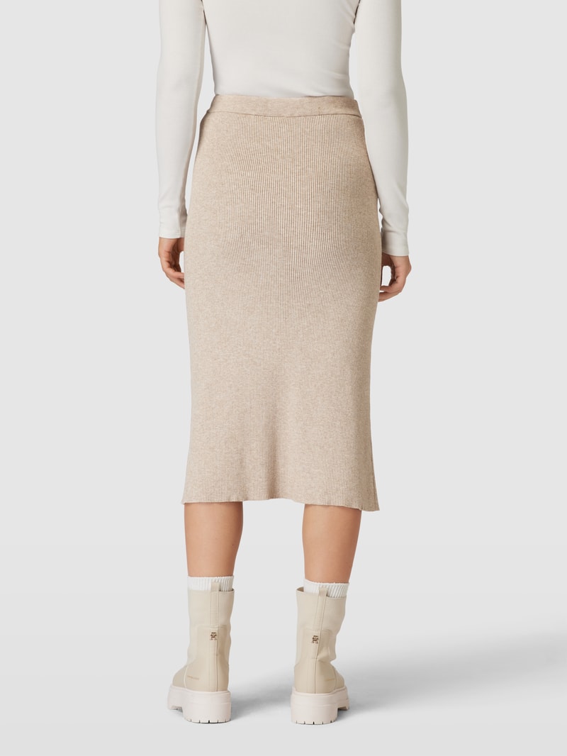 Midirock mit elastischem Bund Modell 'COMFY' in beige
