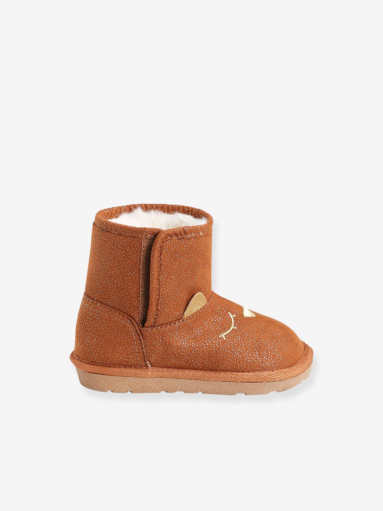 Bottes fourrées bébé fille camel