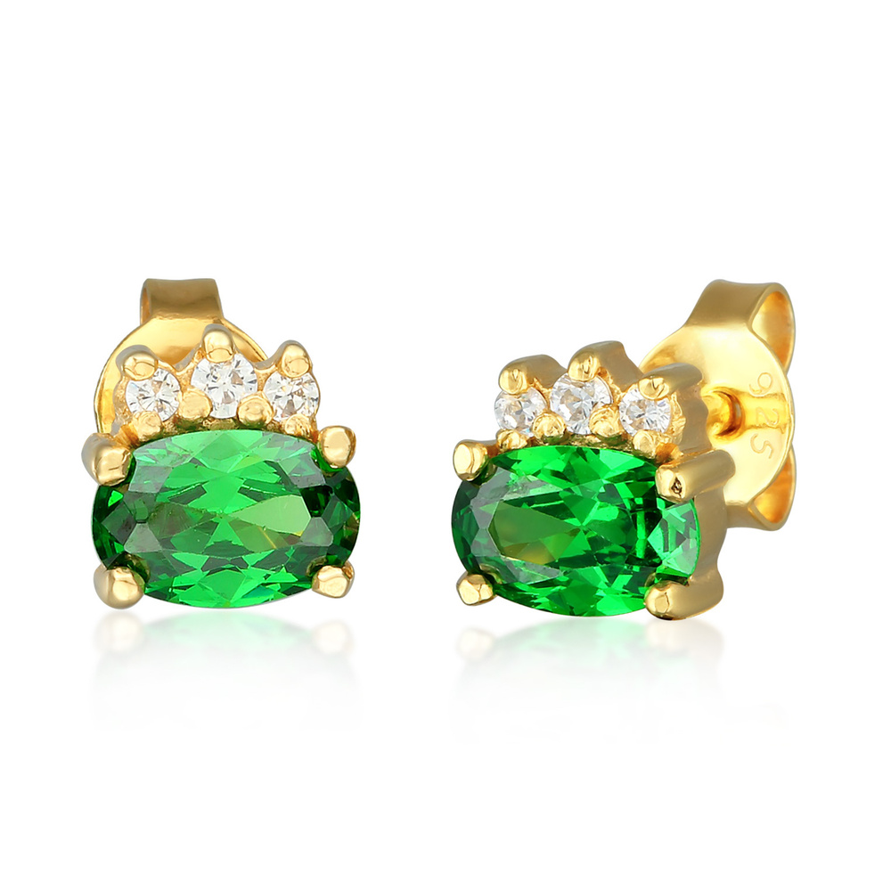 Elli Elli Boucles d'Oreilles Femmes clous d'oreilles classiques avec cristaux de zirco Boucles d'oreilles