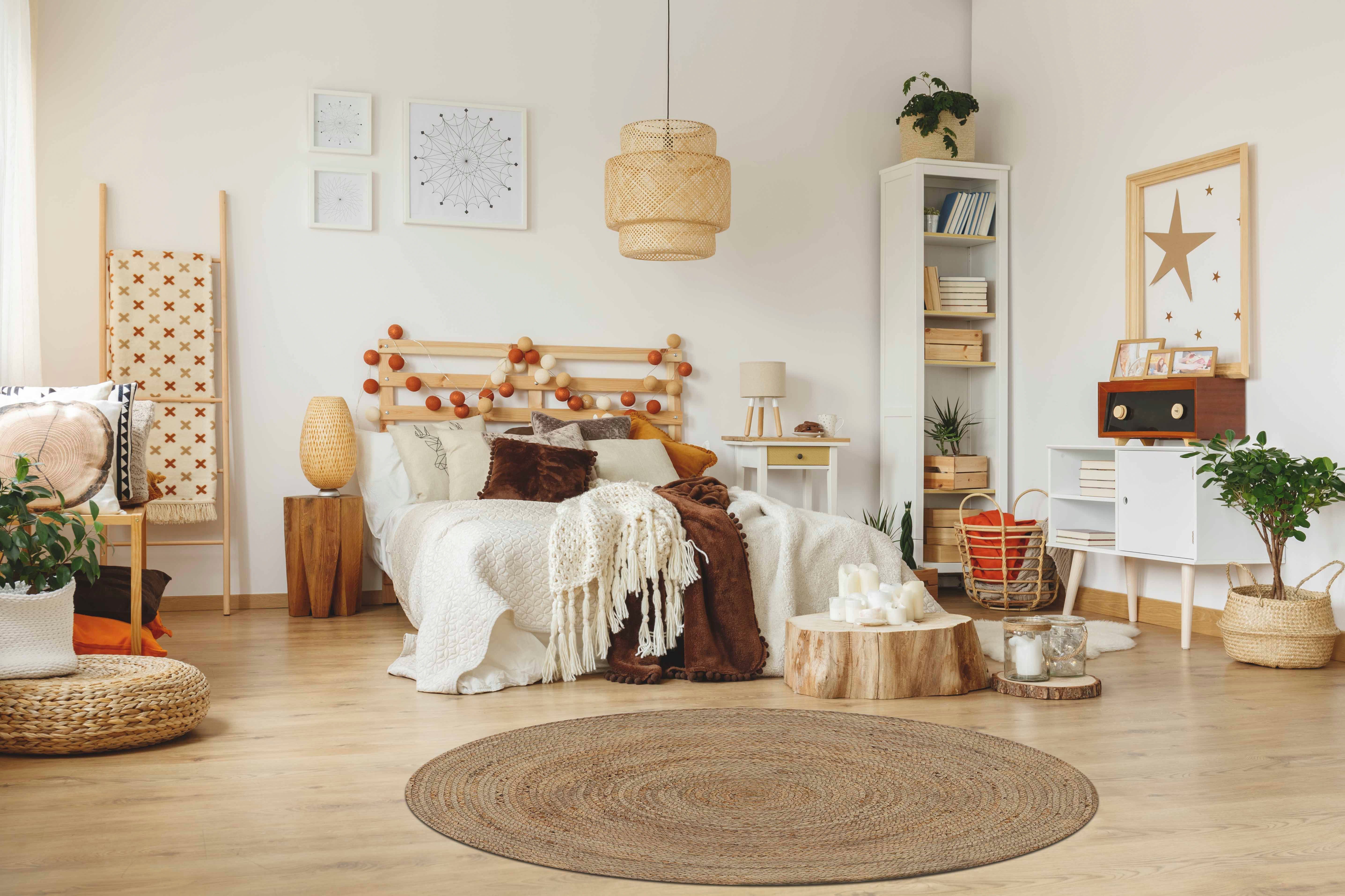 Teppich Nele Juteteppich Naturfaser, carpetfine, rund, Höhe: 6 mm, geflochtener Wendeteppich aus 100%Jute, in rund und oval, viele Größen
