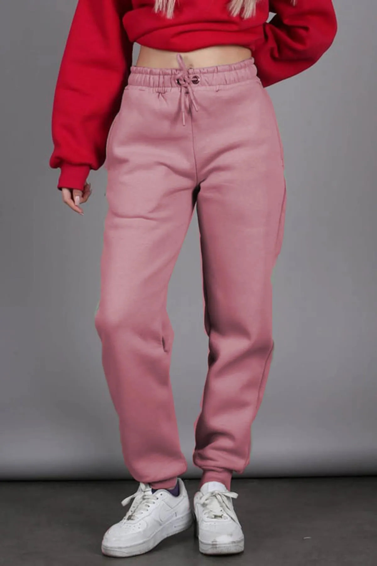 Madmext  Damen-Jogginghose Dusty Rose mit elastischem Bund und erhöhtem Bund MG1568