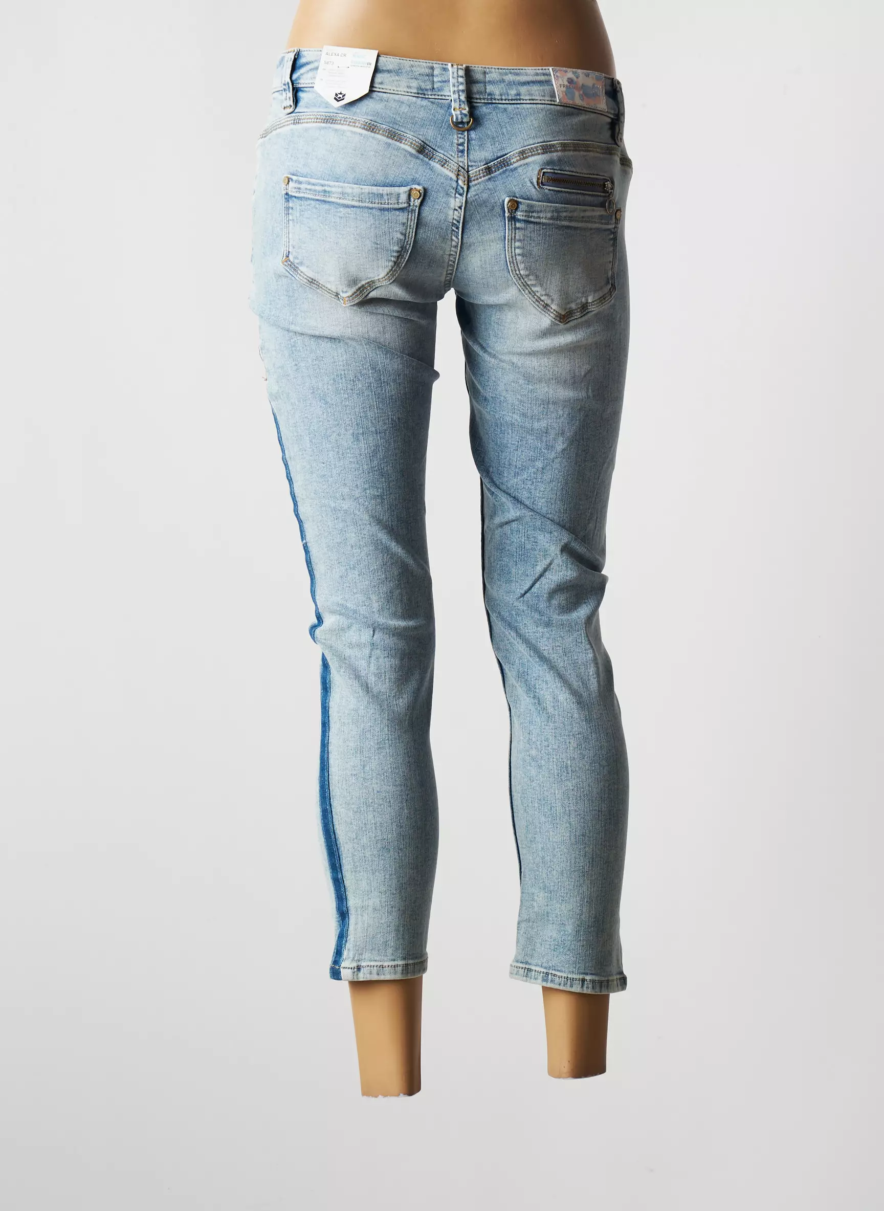 Freeman T Porter Jeans Skinny Femme couleur bleu
