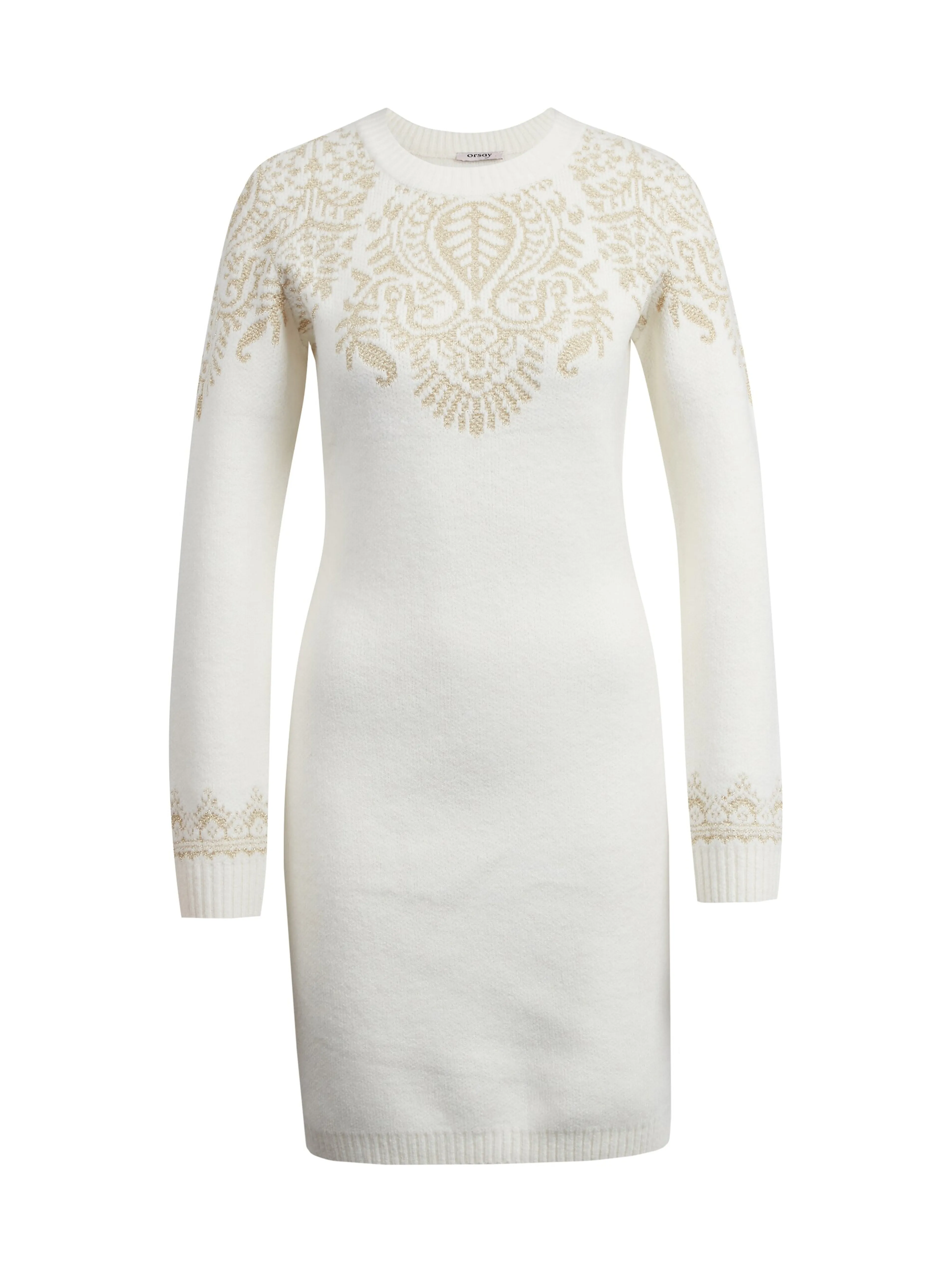 Cremefarbenes Damen-Pullover-Kleid ORSAY