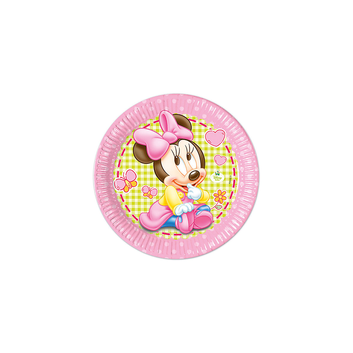 Papp-Partyteller   Minnie Mouse Baby, Ø 23 cm, 8 Stück
