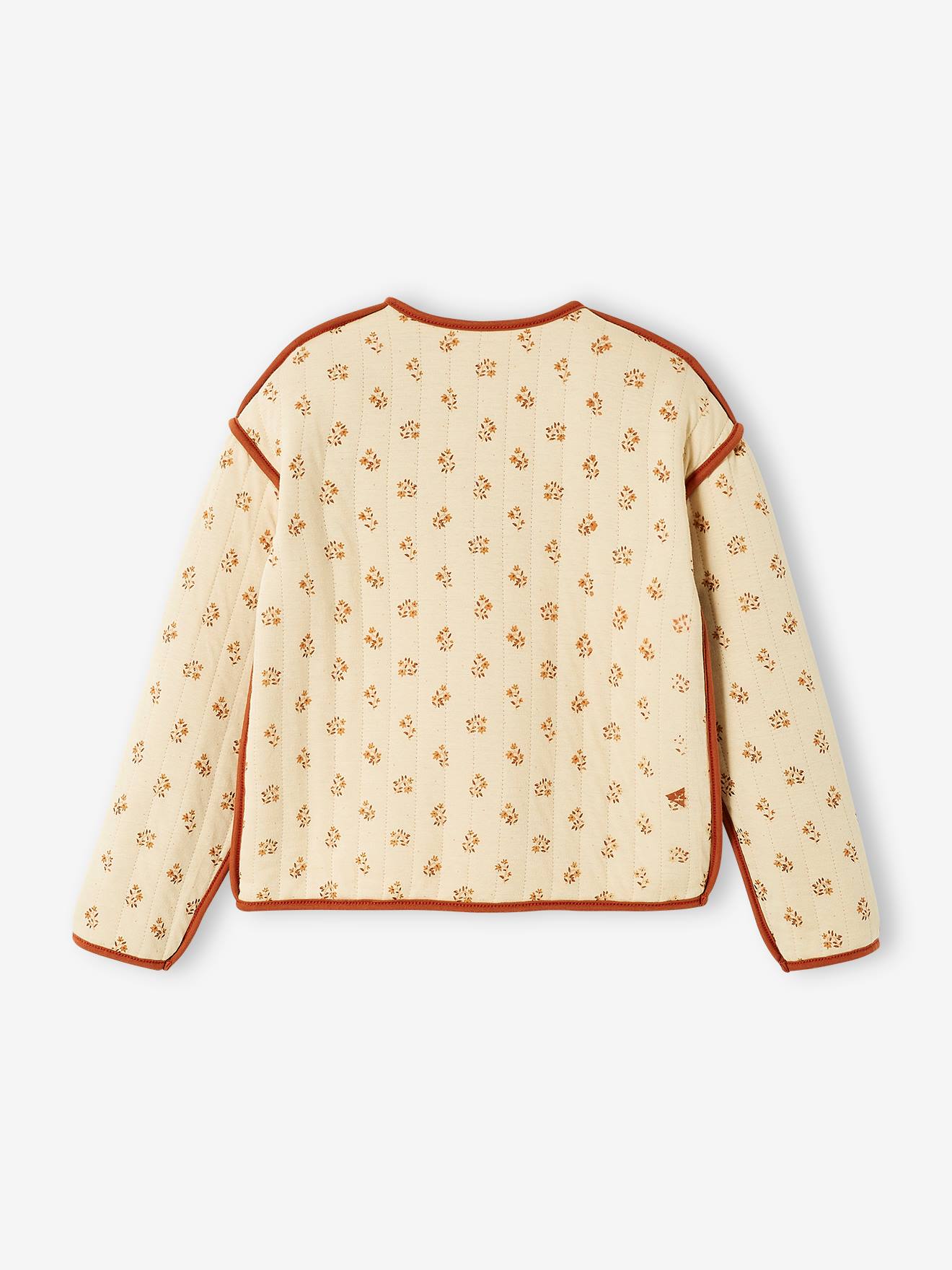 Gilet quilté réversible fille écureuil