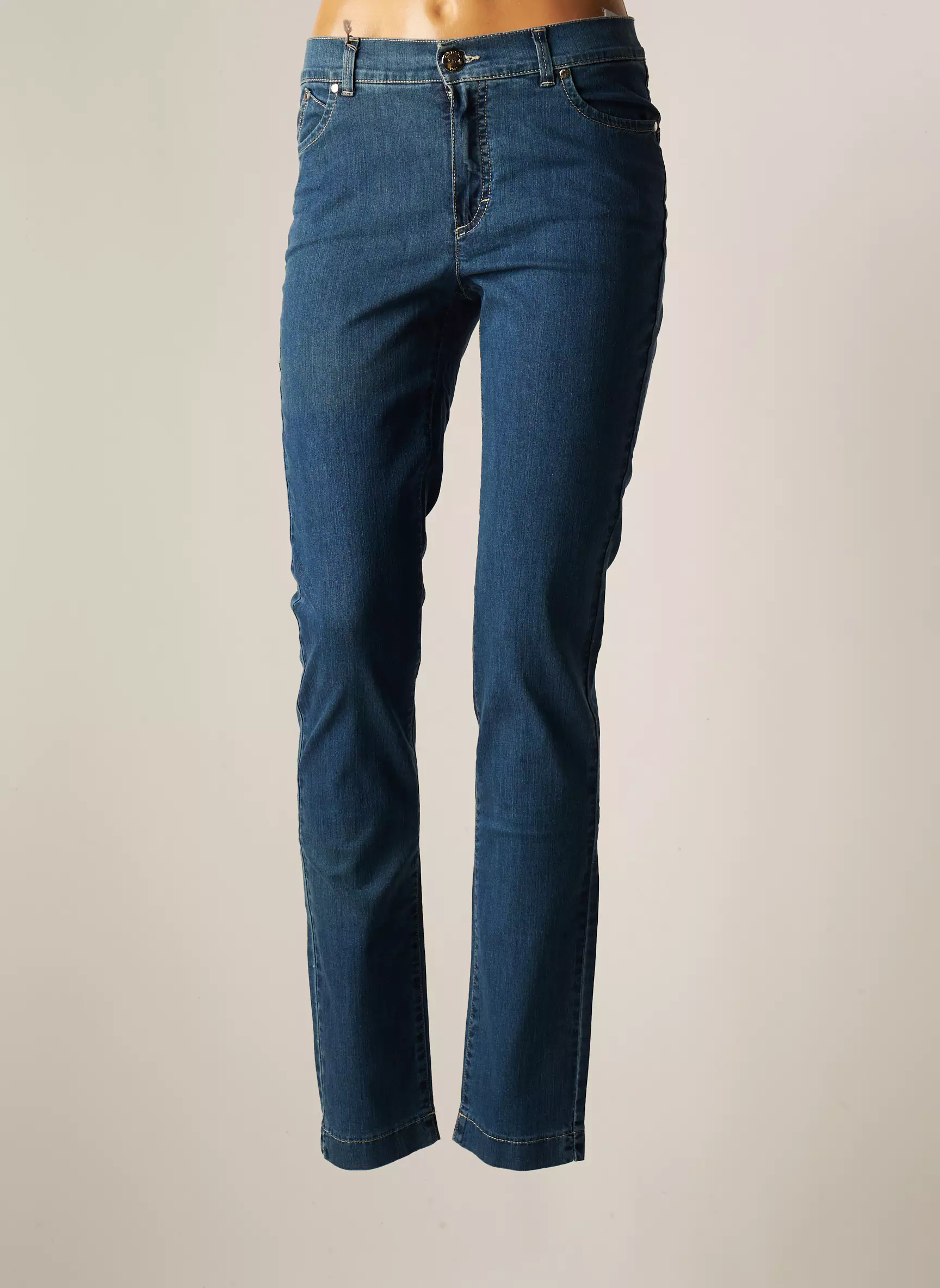 Dismero Jeans Bootcut Femme couleur bleu