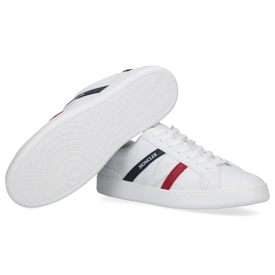 Moncler - Sneaker low MONACO M Kalbsleder - weiß