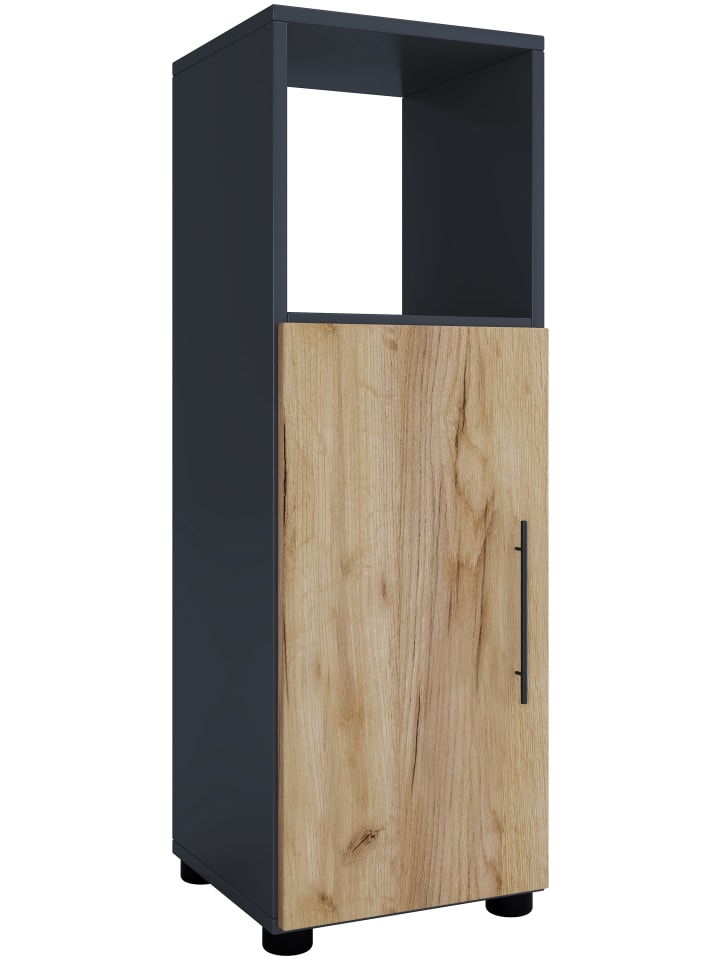 VCM  Holz Badmöbel Midischrank Badschrank Bad Flandu in Anthrazit / Honig-Eiche günstig kaufen onesize