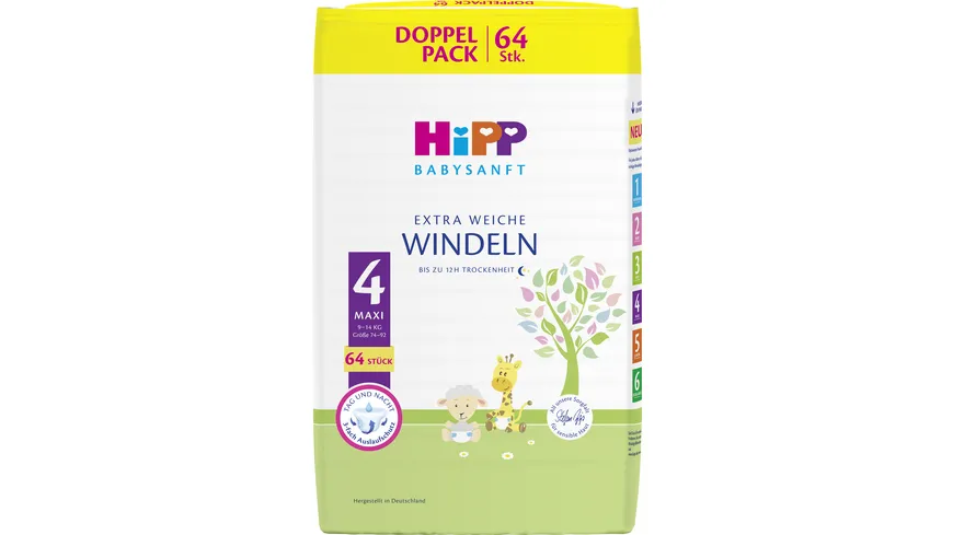 HiPP Babysanft Windeln Maxi4 Vorratsbox