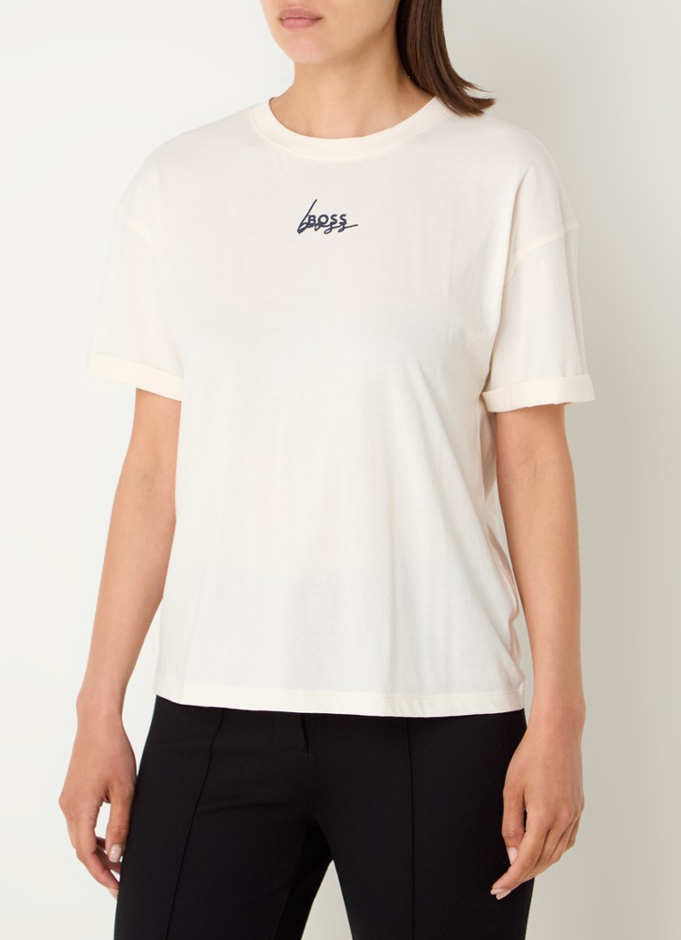 HUGO BOSS Evi T-shirt with logo and round neck