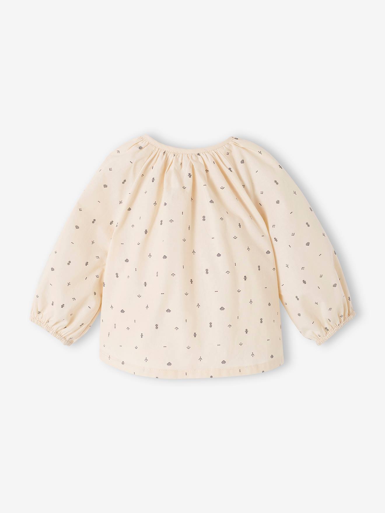Vertbaudet Gesmokte Baby Bluse - wollweiß