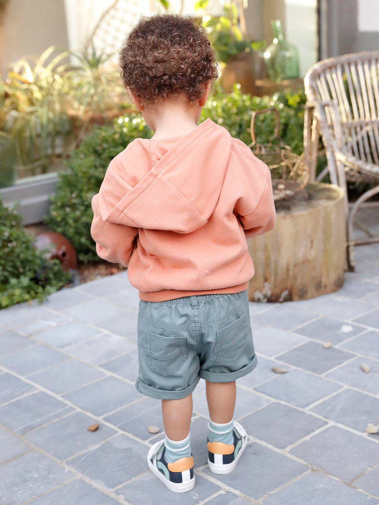 Vertbaudet Jungen Baby Shorts mit Dehnbund Oeko-Tex - camelfarben
