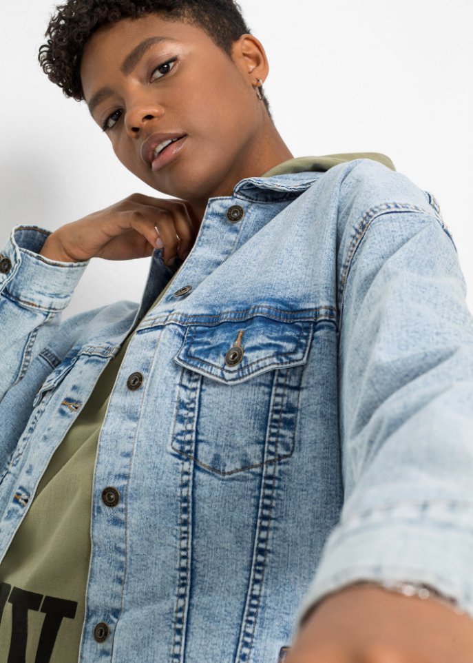 Jeansjacke in Oversize