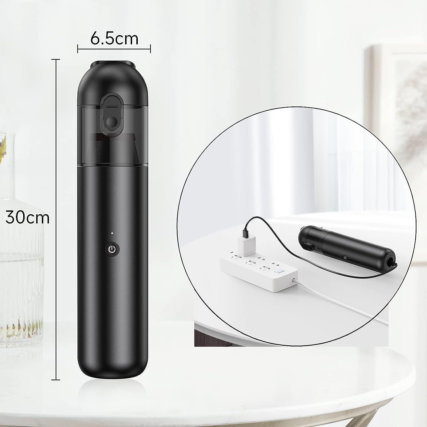 Kpaloft Akku-Handstaubsauger 6000Pa Kabelloser Autostaubsauger, Tragbarer Handsauger, 1500mAh Staubsauger, Nass & Trocken, für Tierhaare, Auto, Haus