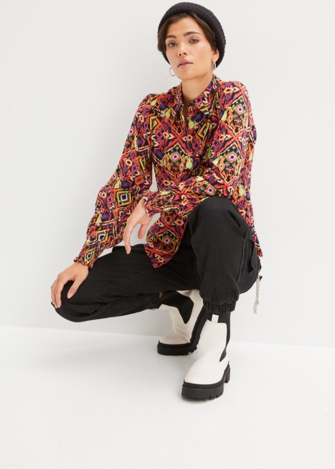 Bluse mit Druck