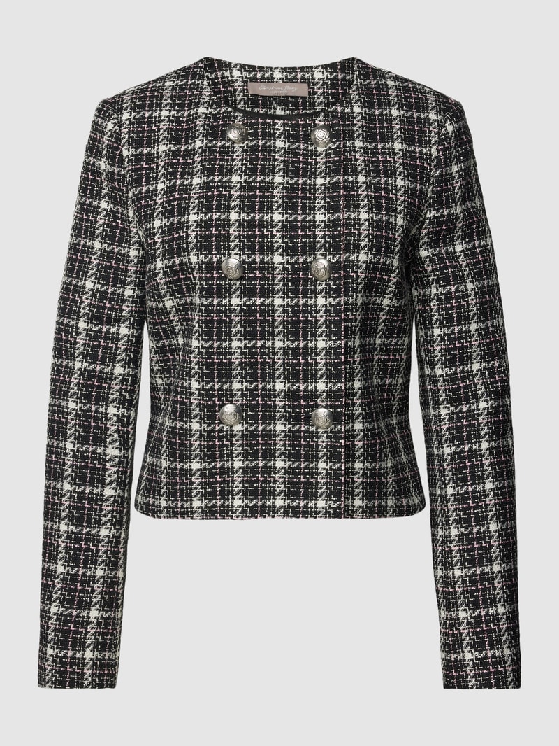 Blazer in Bouclé-Optik in rosé