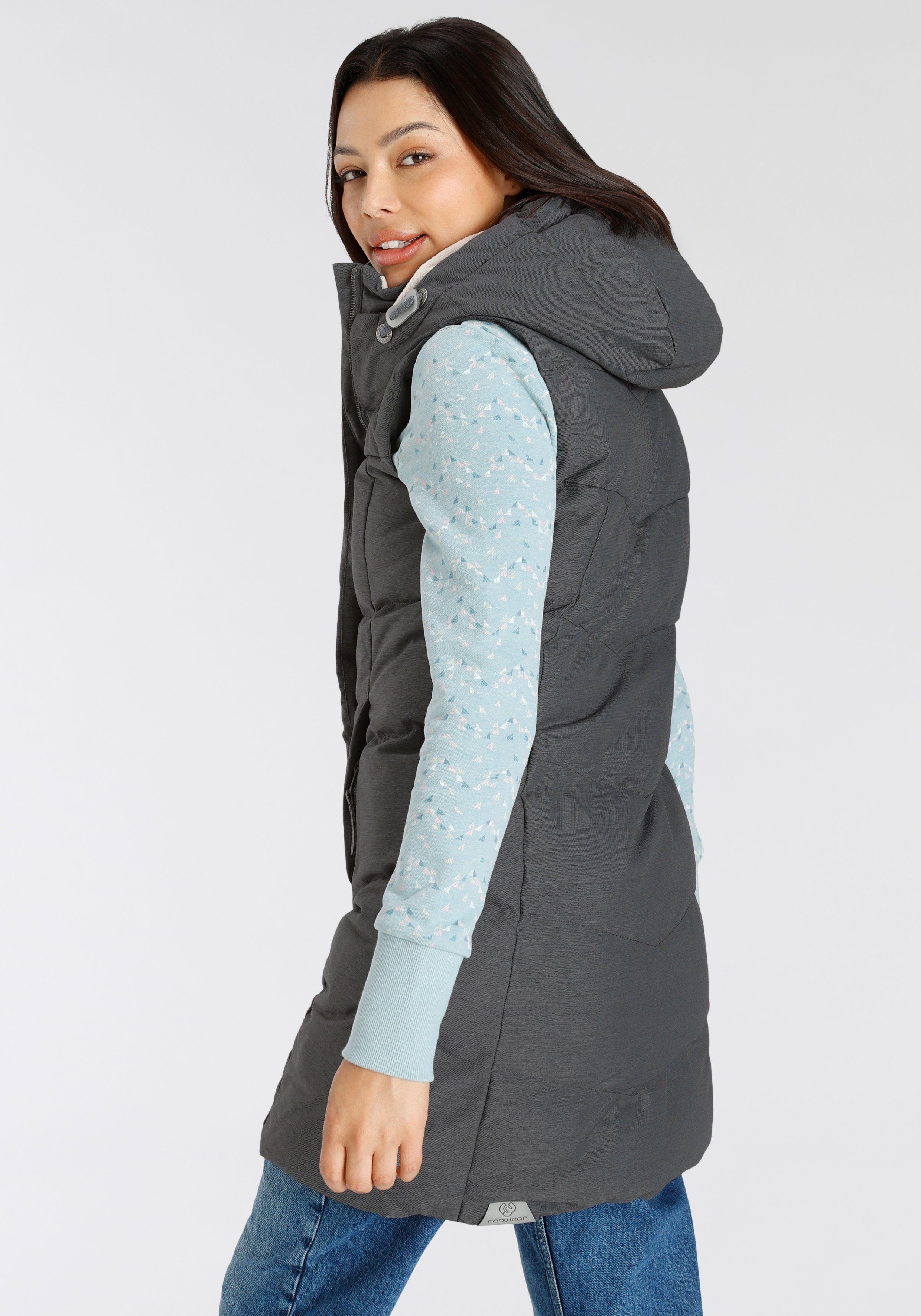 Ragwear Steppweste PAVLINNA VEST O mit gefütterter Kapuze