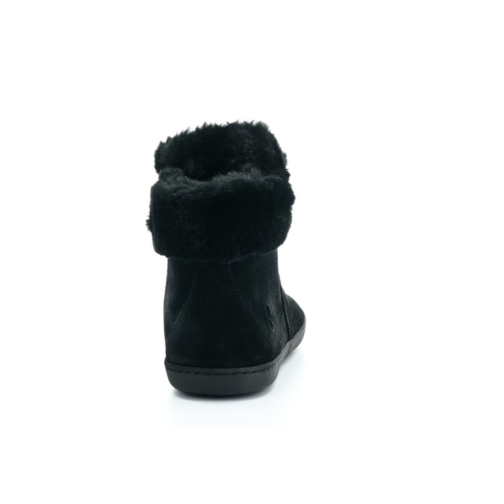 Shapen Fluffy Black schwarze Winterbarfußschuhe