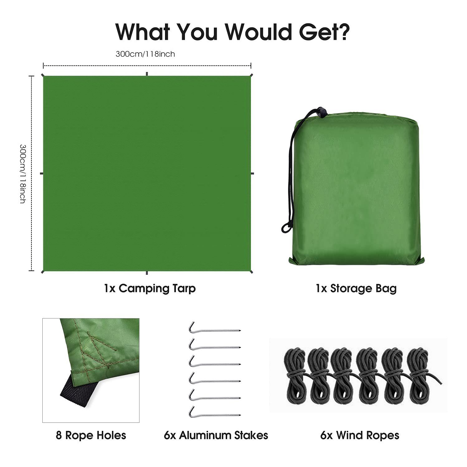 CALIYO Tarp-Zelt Tarp für Hängematte Zeltplane Regenschutz Sonnenschutz, Multifunktionales TarpTent mit Ösen Ultra-Leicht für Outdoor