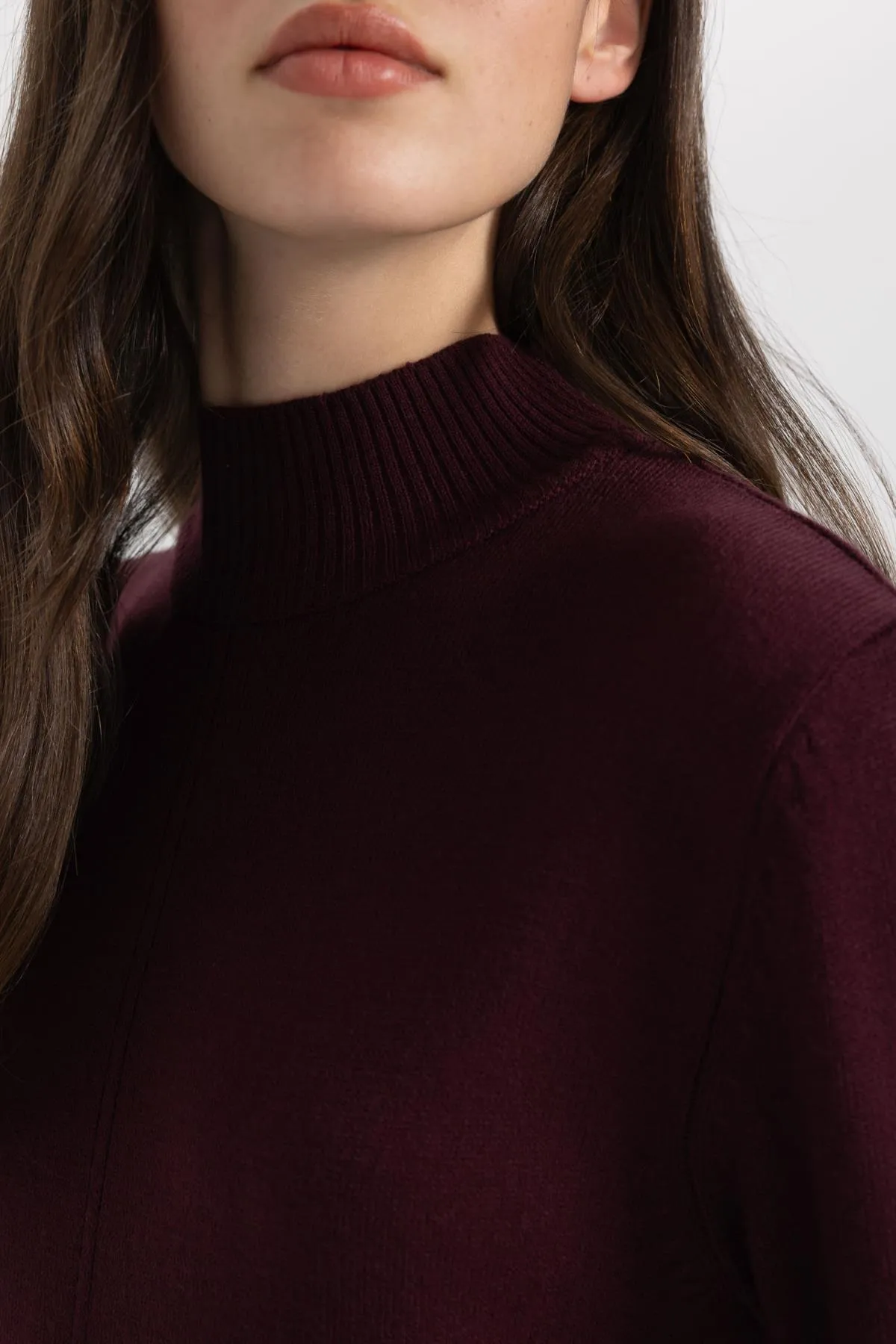 DeFacto  Langärmliges Maxi-Strickkleid mit halbem Rollkragen